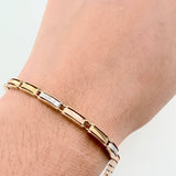 Pulso Rustico Triada 10.65gr / 21cm / 4mm Tres Oros +4 18K ©