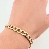 Pulso Cubano 10.65gr / 21.5cm / 7.7mm Oro Amarillo +4 18K ©