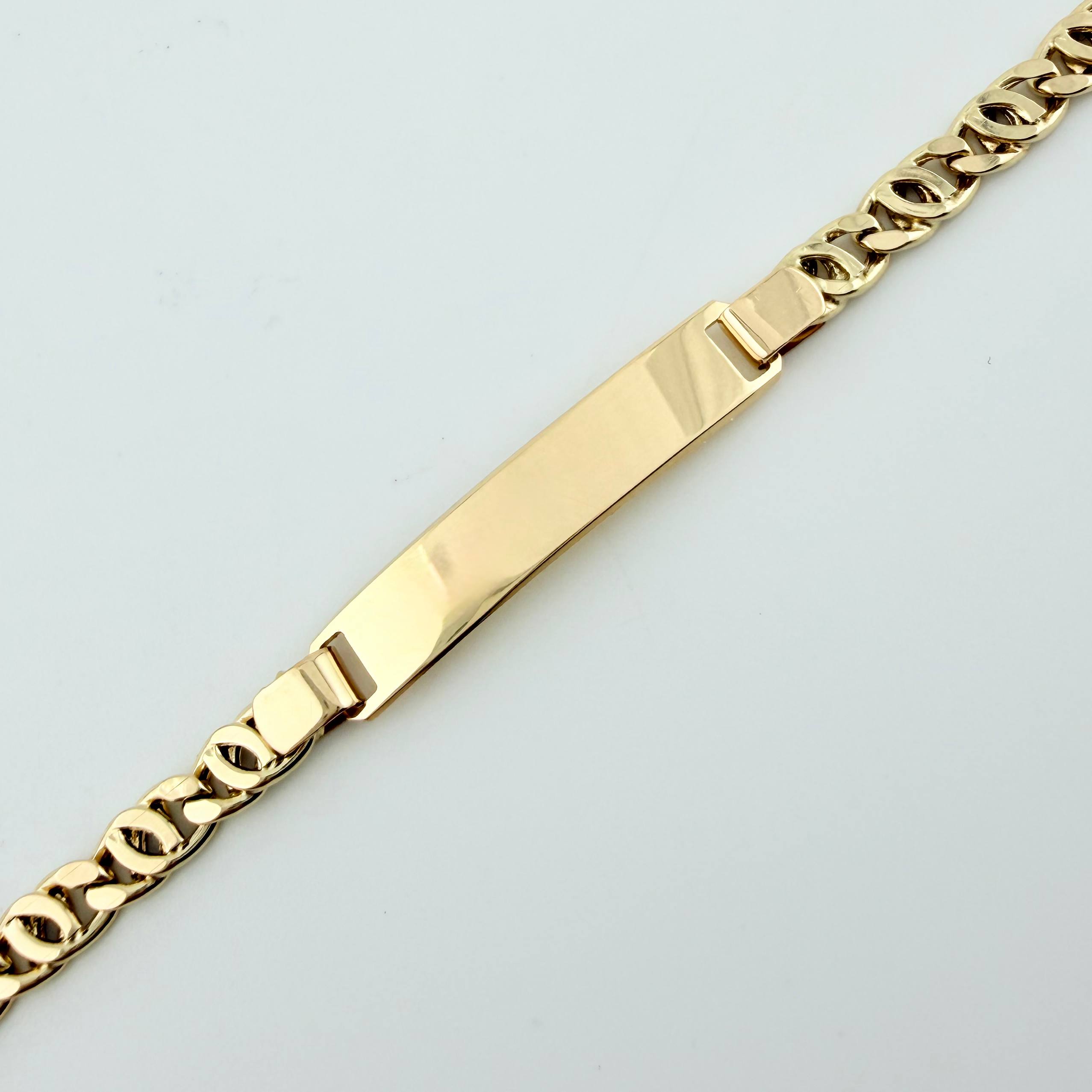 Pulso Lumachina Placa Rectangular 6.35gr / 21.5cm / 4.4mm Oro Amarillo +4 18K ©
