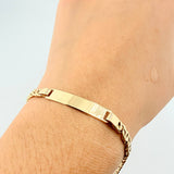 Pulso Lumachina Placa Rectangular 6.35gr / 21.5cm / 4.4mm Oro Amarillo +4 18K ©