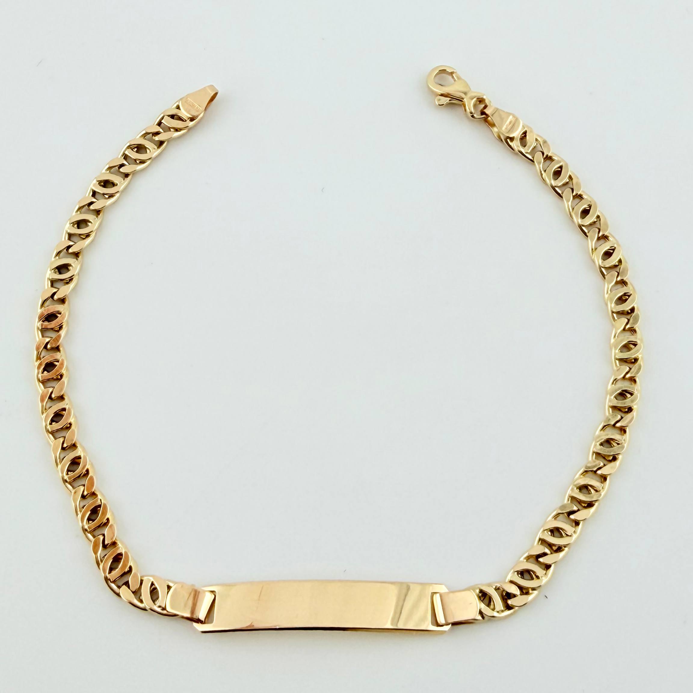 Pulso Lumachina Placa Rectangular 6.35gr / 21.5cm / 4.4mm Oro Amarillo +4 18K ©