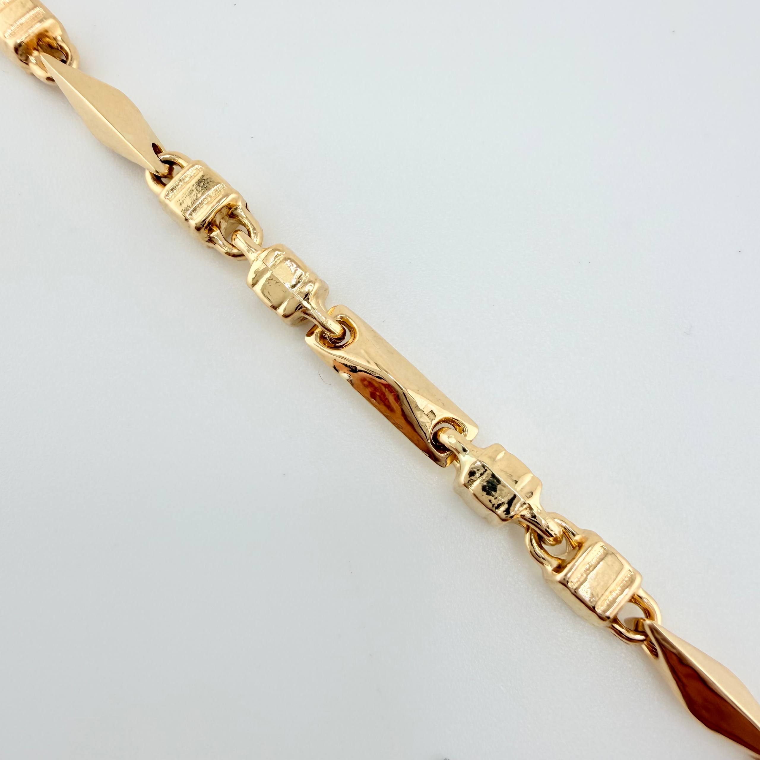 Pulso Rustico Español 6.4gr / 21cm / 3.7mm Oro Amarillo 18K ©