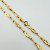 Cadena Rustica Rombo Punteado 10.75gr / 60cm / 4.3mm Oro Amarillo 18K ©