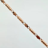 Cadena Rustica Tornillo Cilindros Rayado 15.85gr / 60cm / 4.7mm Oro Rosa 18K ©