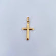 Dije Cruz 0.95gr / 3.4cm / Lisa Oro Amarillo 18K &
