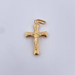 Dije Cruz Cristo 1.25gr / 3.5cm / Troquelado Oro Amarillo 18K &