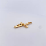 Dije Cruz Cristo 1.25gr / 3.5cm / Troquelado Oro Amarillo 18K &