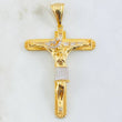 Dije Cruz Cristo 21.2gr / 7.5cm / Dos Oros Amarillo Blanco 18K ©