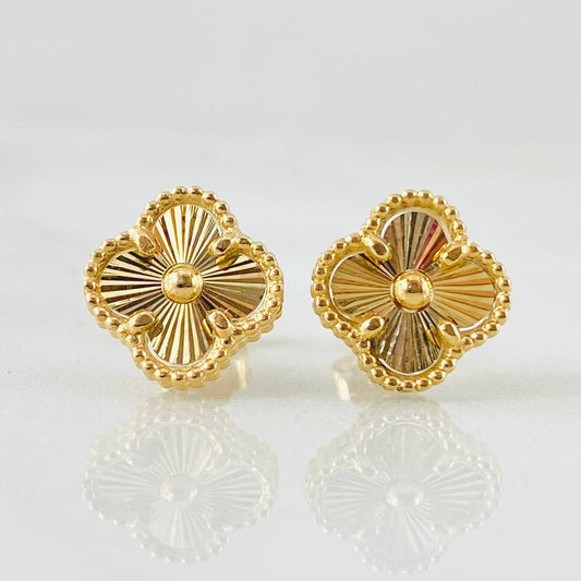 Topos Trebol Dorado 3.3gr / 10mm Oro Amarillo Nac.Esp. 18K *