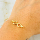 Herraje Infinito 0.4gr / 2.3cm / Oro Amarillo 18K