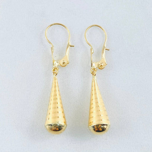 Candongas Lagrima 1.05gr / 3.3cm / Oro Amarillo 18K