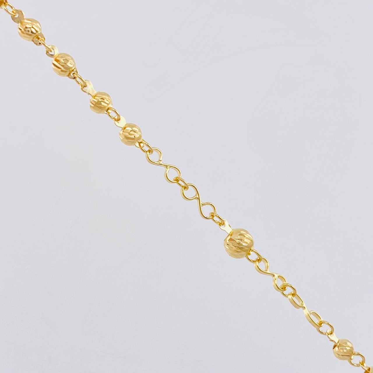 Rosario Virgen Milagrosa Diamantado 7.4 g / 47.5 cm / 3 mm - 4 mm Oro Amarillo 18K