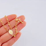 Rosario Virgen Milagrosa Diamantado 7.4 g / 47.5 cm / 3 mm - 4 mm Oro Amarillo 18K