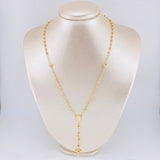 Rosario Virgen Milagrosa Diamantado 7.4 g / 47.5 cm / 3 mm - 4 mm Oro Amarillo 18K