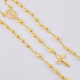 Rosario Virgen Guadalupe Diamantado 10 g / 52.5 cm / 4 mm - 5 mm Oro Amarillo 18K