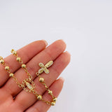 Rosario Virgen Guadalupe Diamantado 10 g / 52.5 cm / 4 mm - 5 mm Oro Amarillo 18K