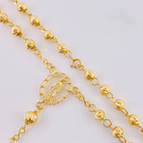 Rosario Virgen Guadalupe Diamantado 9.8 g / 50 cm / 4 mm - 5 mm Oro Amarillo 18K