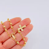 Rosario Virgen Guadalupe Diamantado 9.8 g / 50 cm / 4 mm - 5 mm Oro Amarillo 18K