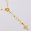 Rosario Virgen Guadalupe Corazones Diamantado 10 g / 50 cm / 4 mm - 5 mm Oro Amarillo 18K