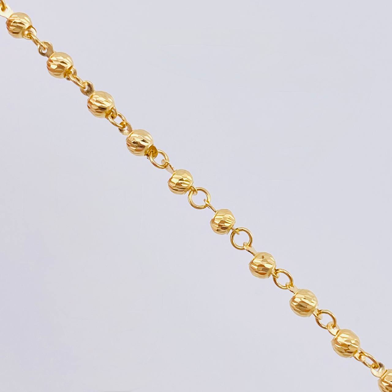 Rosario Virgen Guadalupe Diamantado 7.25 g / 50 cm / 3 mm - 4 mm Oro Amarillo 18K