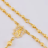 Rosario Virgen Guadalupe Diamantado 7.05 g / 50 cm / 3 mm - 4 mm Oro Amarillo 18K
