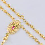 Rosario Virgen Guadalupe Diamantado 7.65 g / 47.5 cm / 3 mm - 4 mm Oro Amarillo 18K