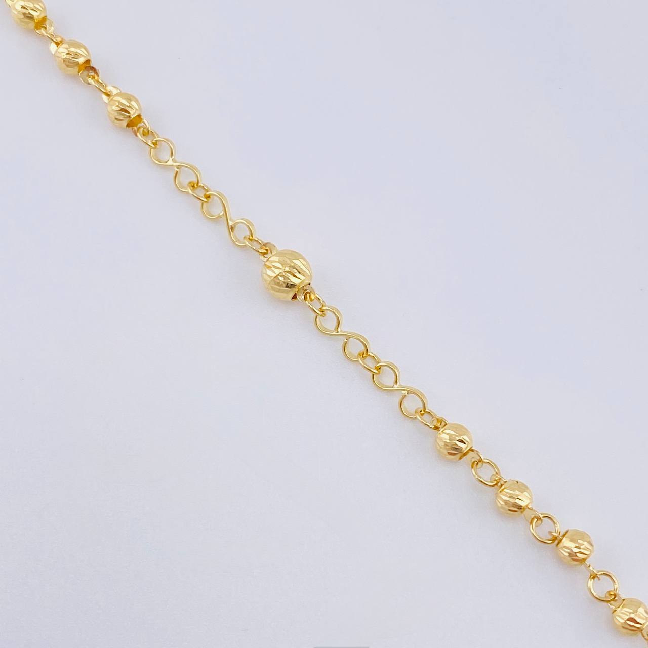 Rosario Virgen Guadalupe Diamantado 7.65 g / 47.5 cm / 3 mm - 4 mm Oro Amarillo 18K