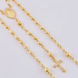 Rosario Virgen Milagrosa Diamantado 7.05 g / 47.5 cm / 3 mm - 4 mm Oro Amarillo 18K