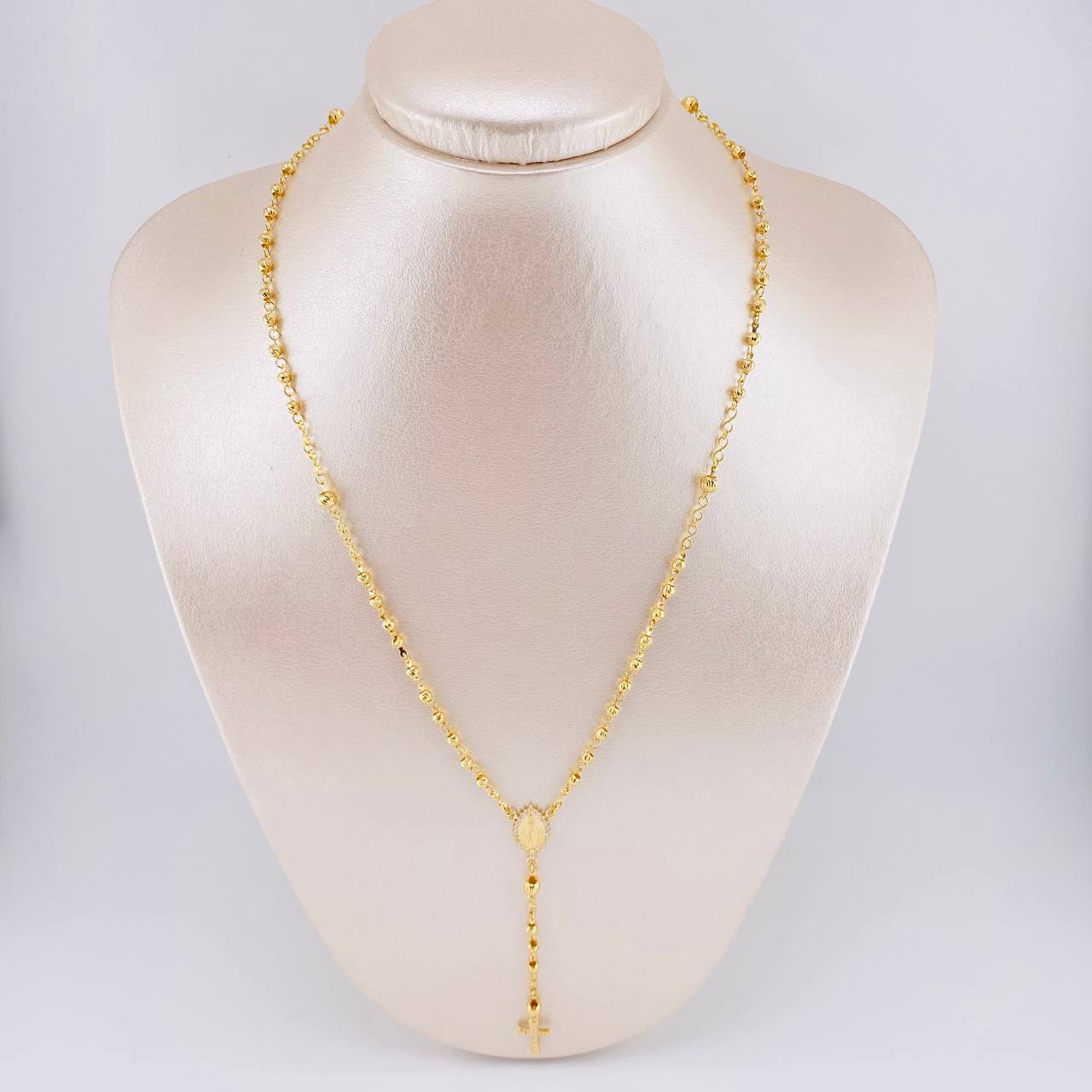 Rosario Virgen Milagrosa Diamantado 7.05 g / 47.5 cm / 3 mm - 4 mm Oro Amarillo 18K