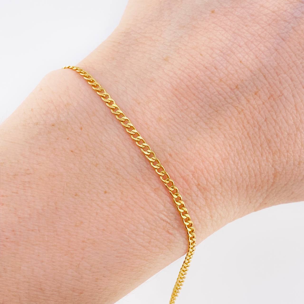 Pulso Cubano 0.85 g / 18.5 cm / 2 mm Oro Amarillo 18K