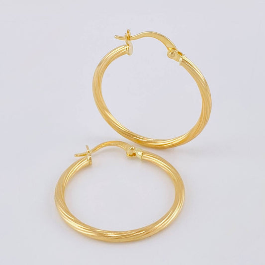 Candongas Espiral 1.6 g / 0.9 cm Oro Amarillo 18K