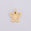 Dije Mariposa Doble Silueta 0.55 g / 1.7 cm Oro Amarillo 18K