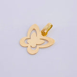 Dije Mariposa Doble Silueta 0.55 g / 1.5 cm Oro Amarillo 18K