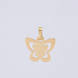Dije Mariposa Doble Silueta 0.55 g / 1.7 cm Oro Amarillo 18K
