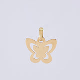 Dije Mariposa Doble Silueta 0.55 g / 1.7 cm Oro Amarillo 18K