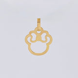 Dije Ratón Con Moño 0.45 g / 1.7 cm Oro Amarillo 18K