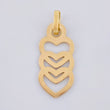 Dije Trio Corazones Silueta 0.5 g / 2 cm Oro Amarillo 18K