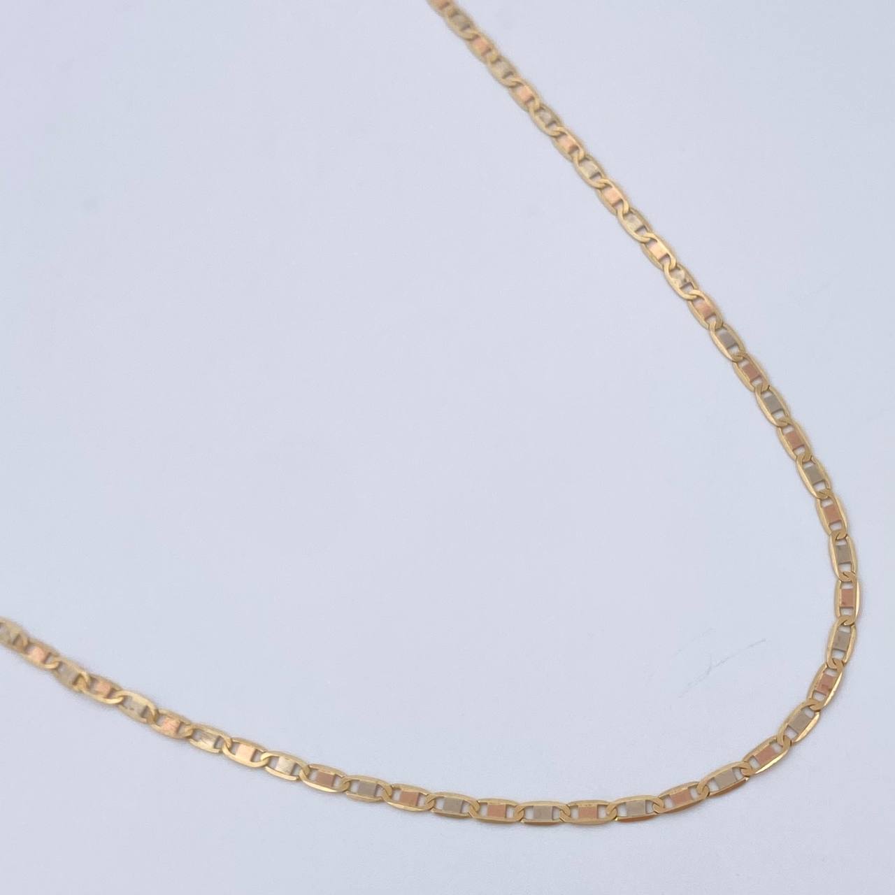 Cadena Escalera Plana 1.95gr / 50cm / +3 Oro 18K &