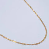 Cadena Escalera Plana 1.95gr / 50cm / +3 Oro 18K &
