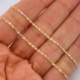 Cadena Escalera Plana 1.95gr / 50cm / +3 Oro 18K &