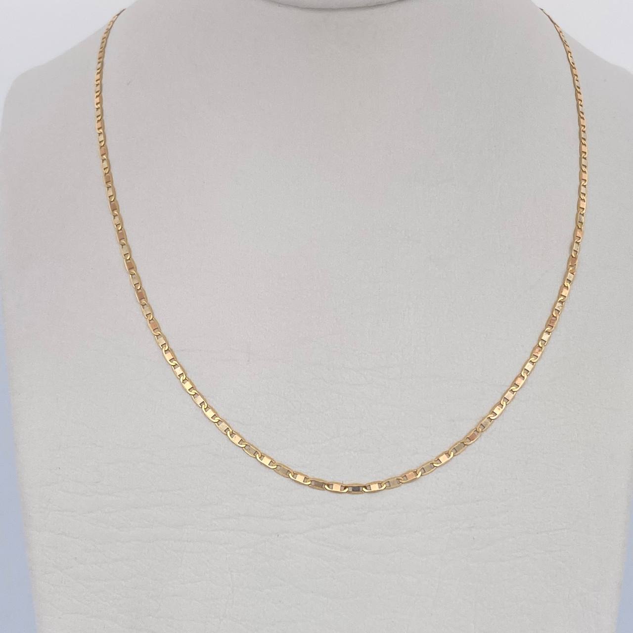 Cadena Escalera Plana 1.95gr / 50cm / +3 Oro 18K &