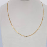 Cadena Escalera Plana 1.95gr / 50cm / +3 Oro 18K &
