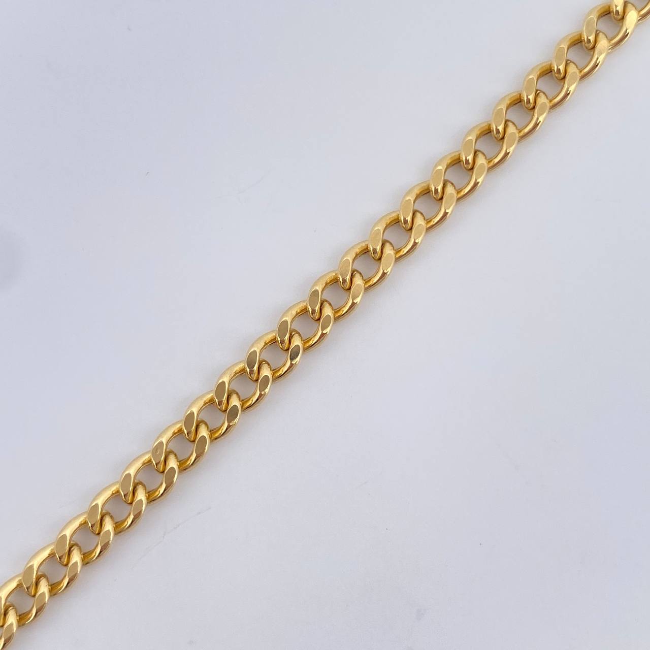 Pulso Cubano 3.9gr / 18.5cm / +0 Oro 18K &
