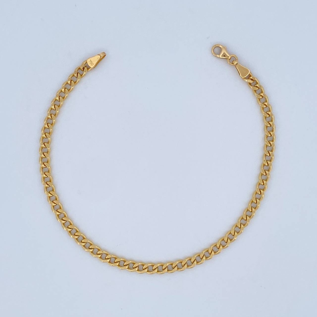 Pulso Cubano 3.9gr / 18.5cm / +0 Oro 18K &