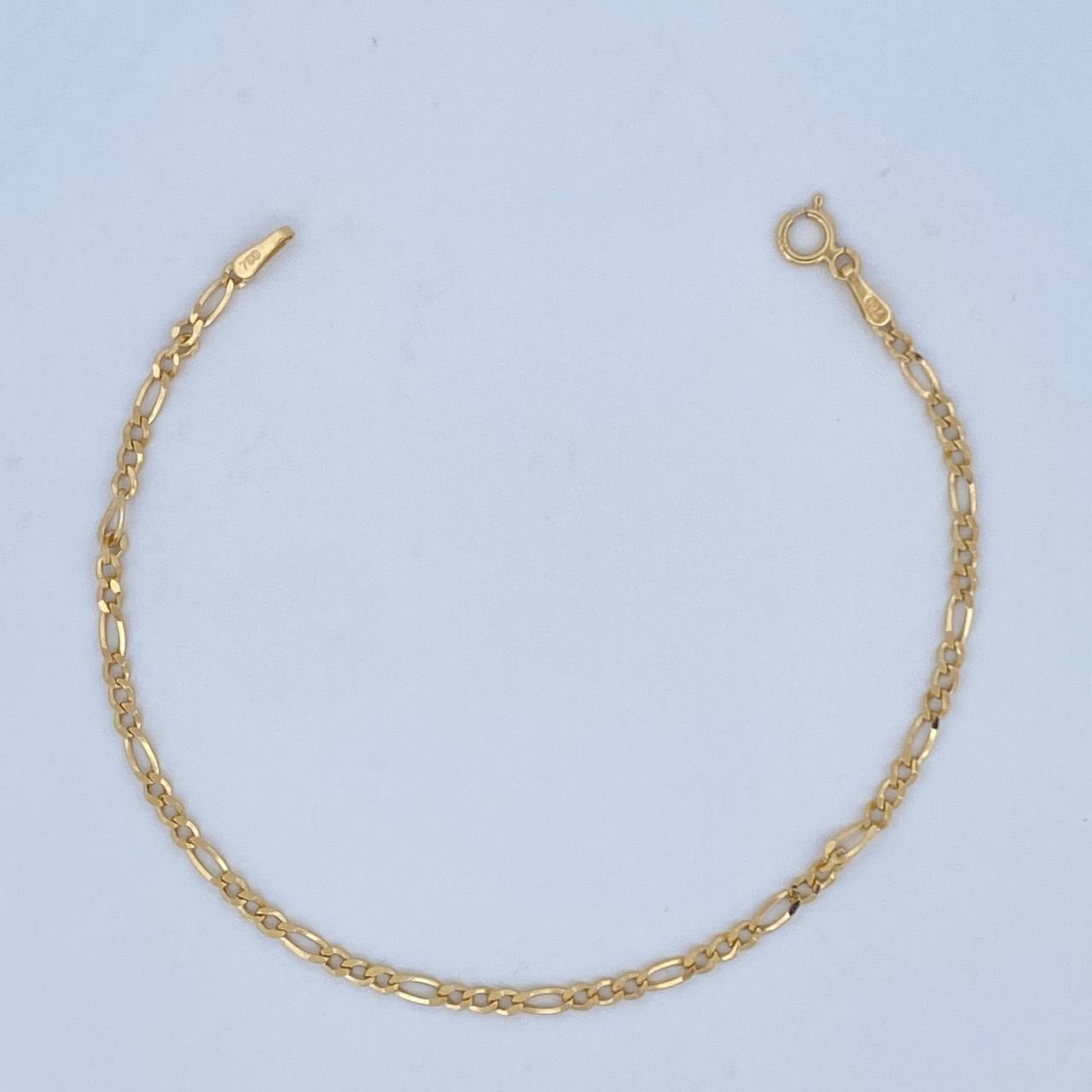 Pulso Figaro 1.1gr / 18.7cm / +1 Oro 18K &