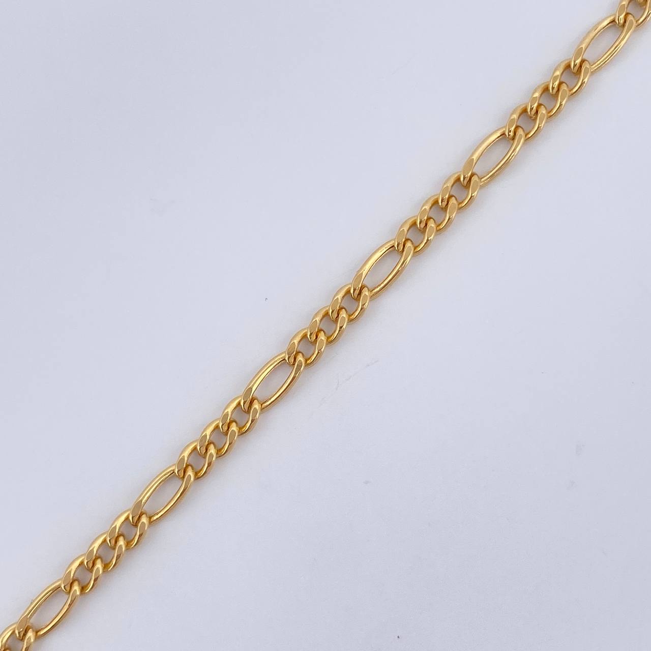 Pulso Figaro 2.6gr / 20cm / +1 Oro 18K &