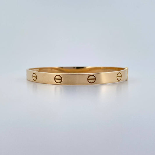 Pulso Aro Tornillo 6.9gr / 18cm / Oro Amarillo +4 18K $