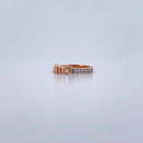 Anillo Amor 2.15gr / T6 1/4 / Circones Blancos Dos Oros Blanco Rosa 18K $