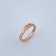 Anillo Amor 2.15gr / T6 1/4 / Circones Blancos Dos Oros Blanco Rosa 18K $