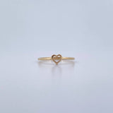 Anillo Silueta Corazon 1.15gr / T7 / Liso Oro Amarillo 18K $